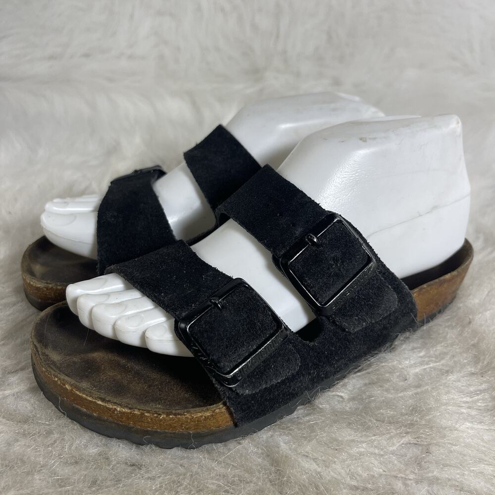 Birkenstock Arizona Black Suede Sandals EU 35 US 4-4.5 Narrow Germany